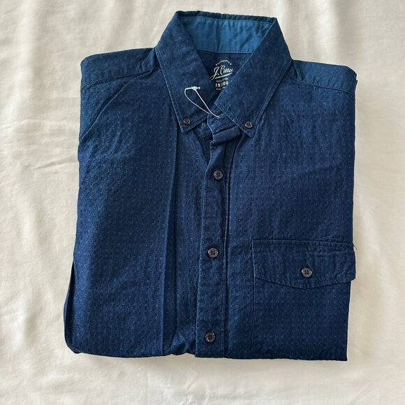 JCrew Indigo Long Sleeve Button Down - Picture 1 of 3